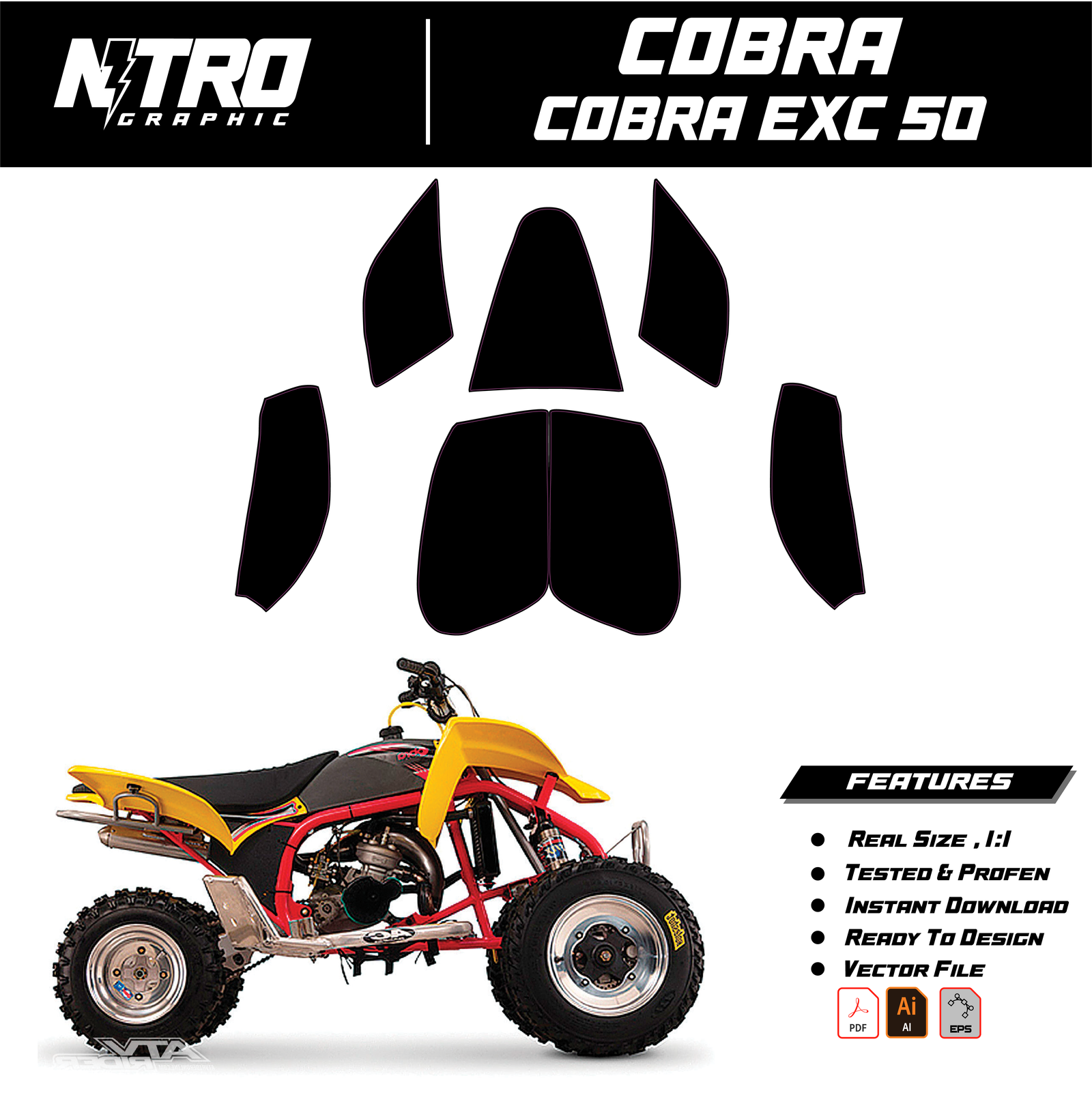 TEMPLATE COBRA EXC 50 QUADS ATV