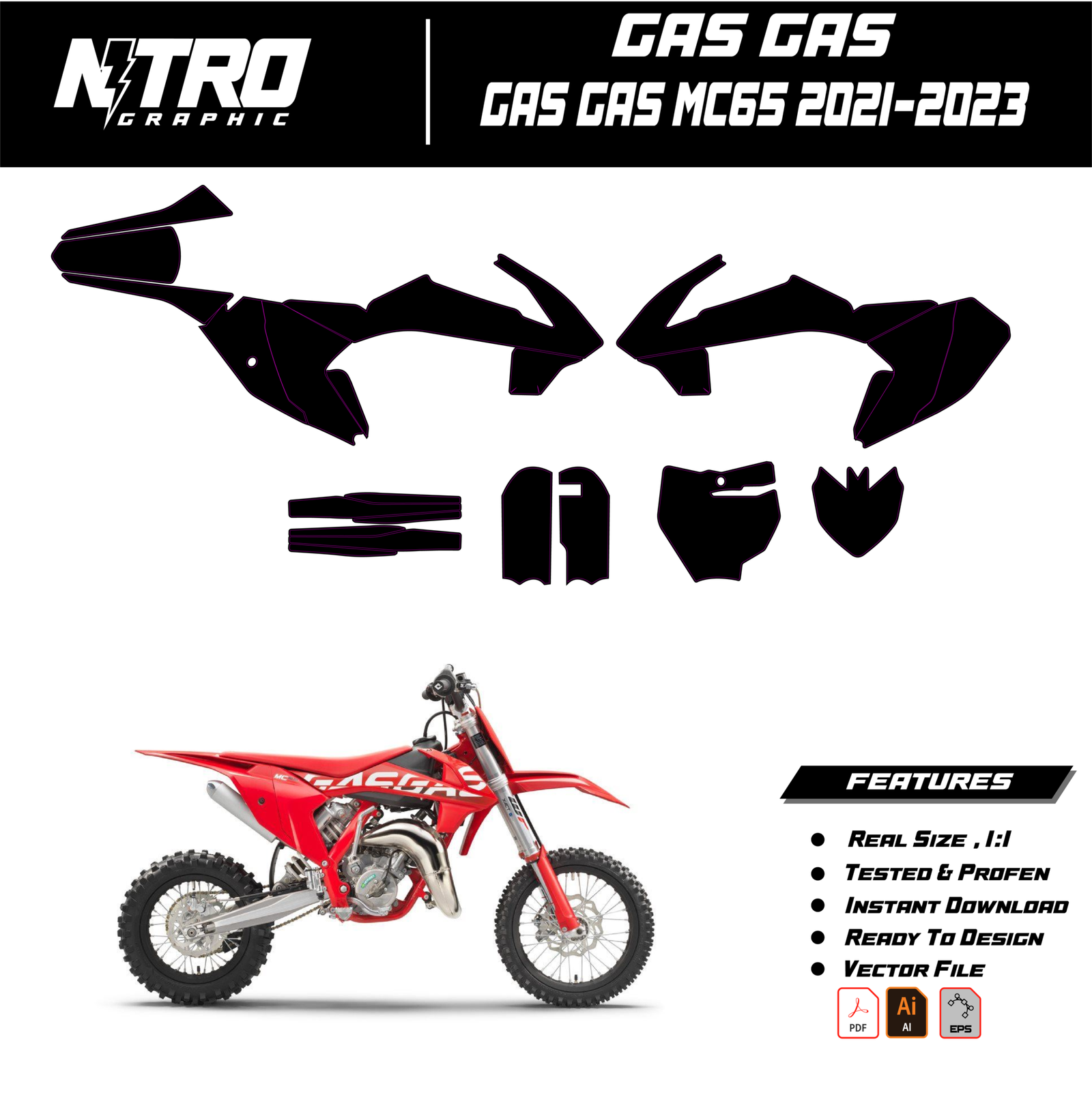 TEMPLATE GasGas MC65 2021 2022 2023