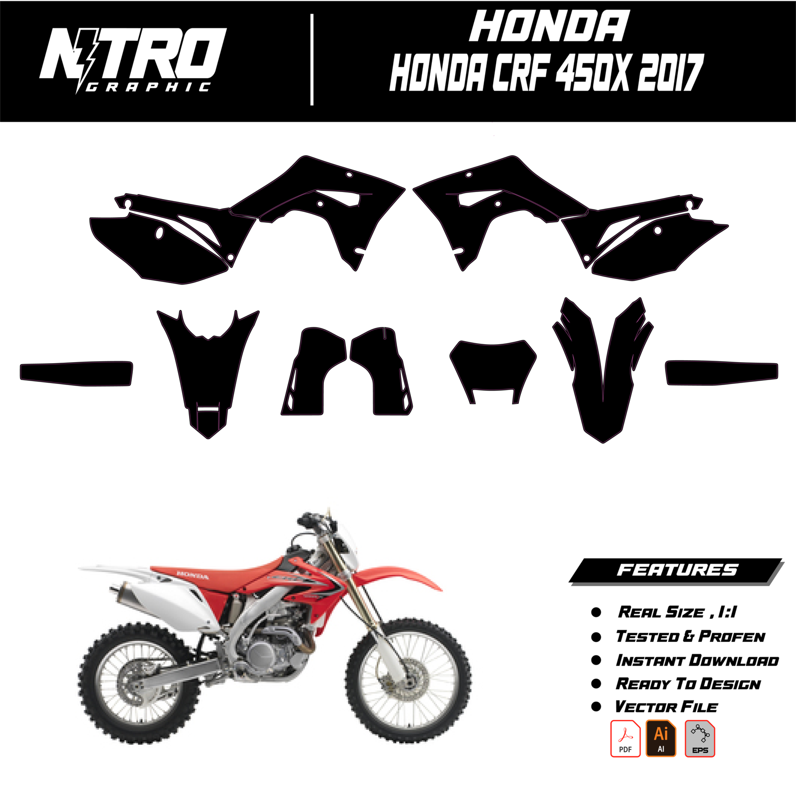TEMPLATE Honda CRF 450X 2017