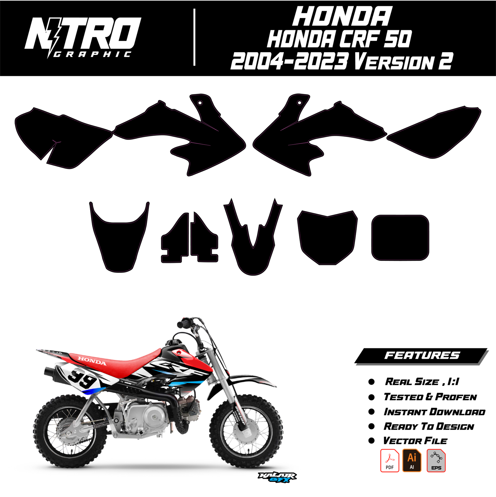 TEMPLATE Honda CRF 50 2004-2023 Version 2