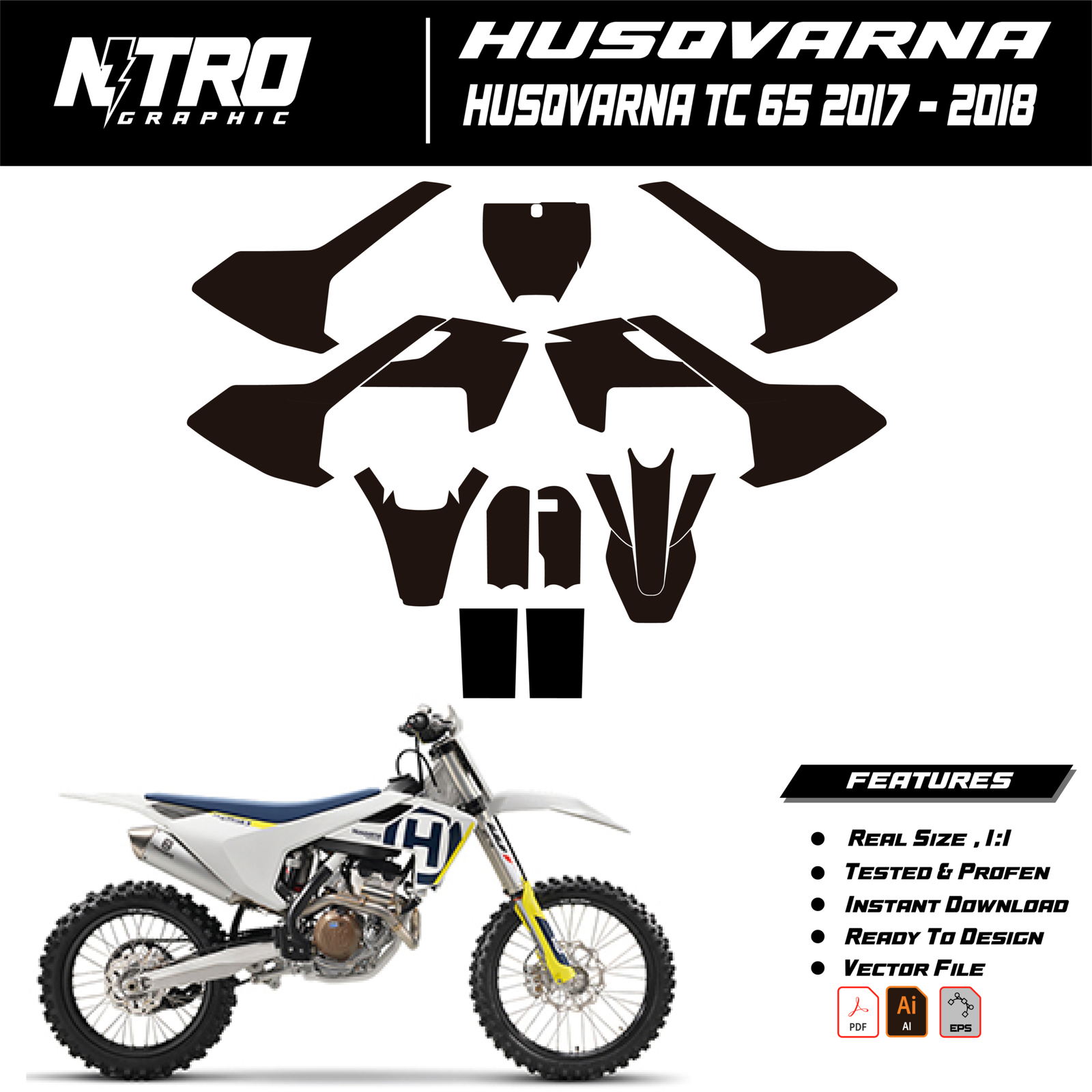 TEMPLATE Husqvarna TC 65 2017 2018