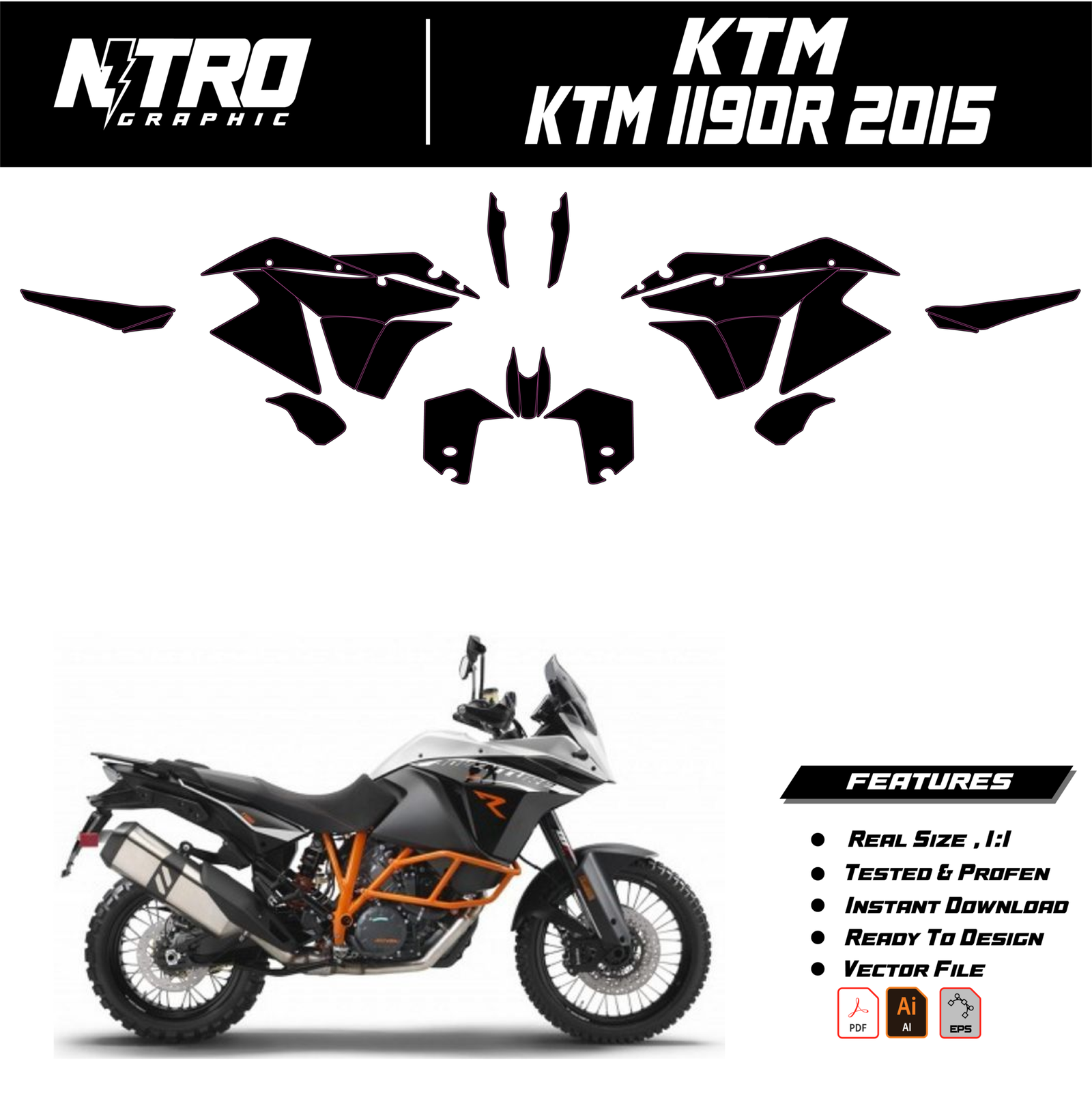 TEMPLATE KTM 1190 R 2015