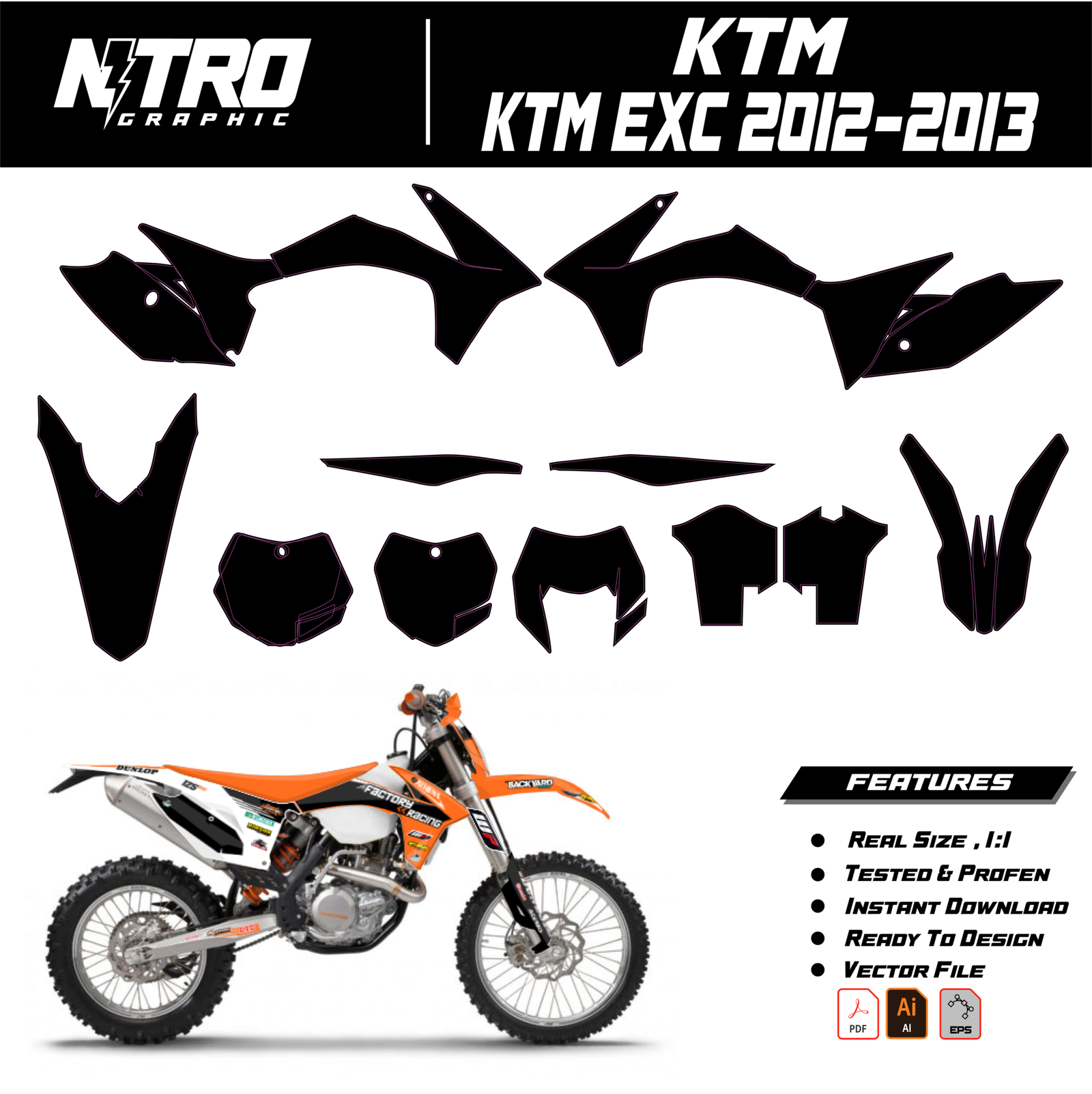 TEMPLATE KTM EXC 2012-2013