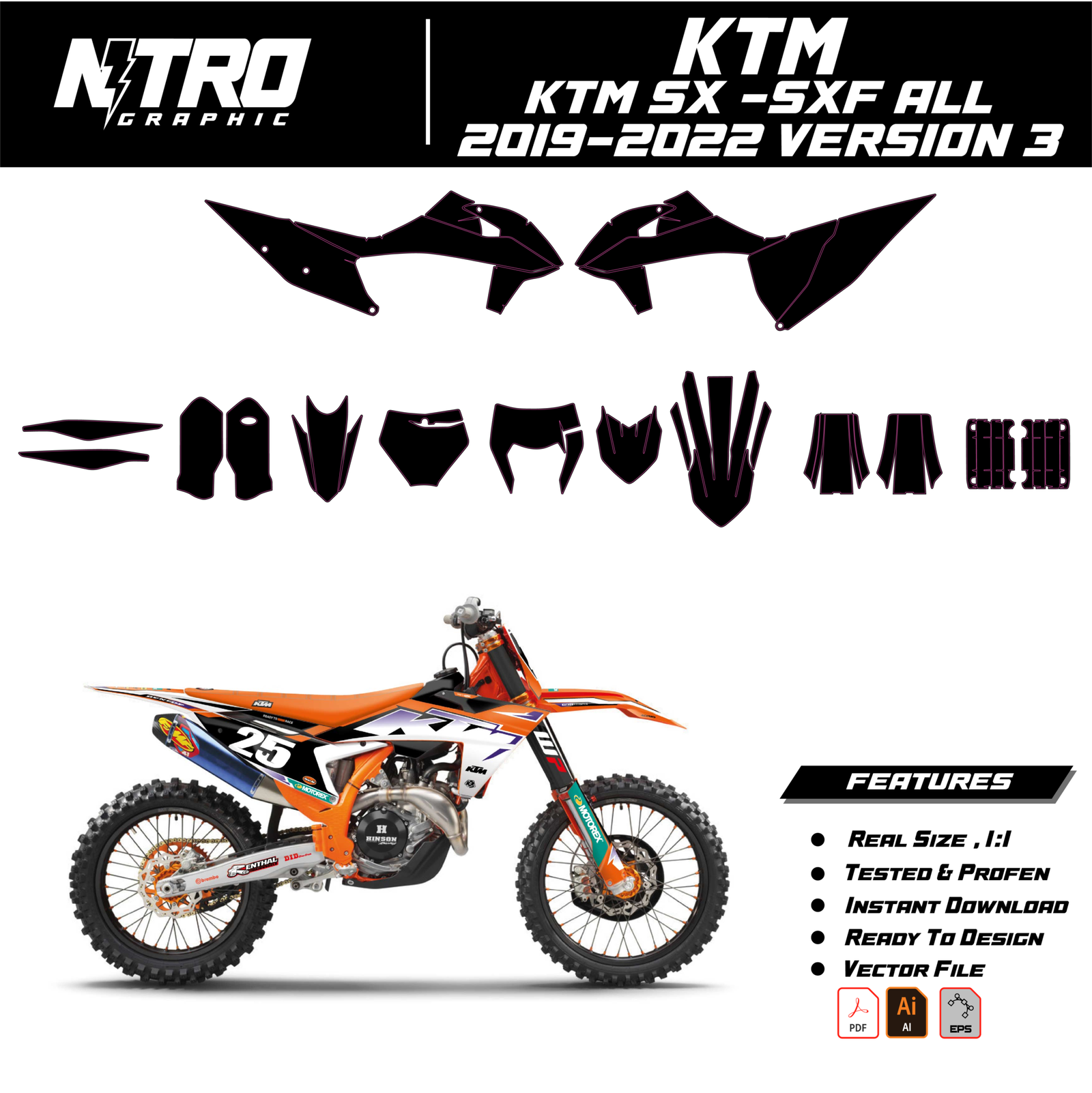 TEMPLATE KTM SX -SXF ALL 2019 2020 2021 2022 Version 3