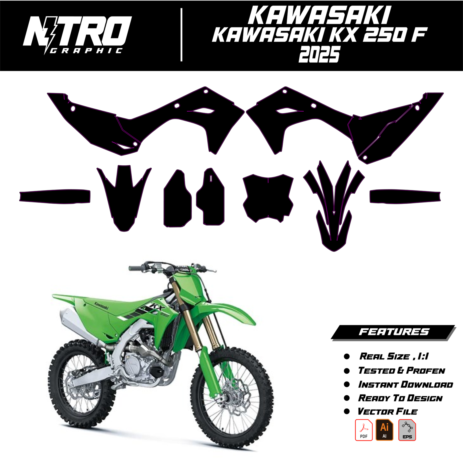 TEMPLATE Kawasaki KX 250 F 2025