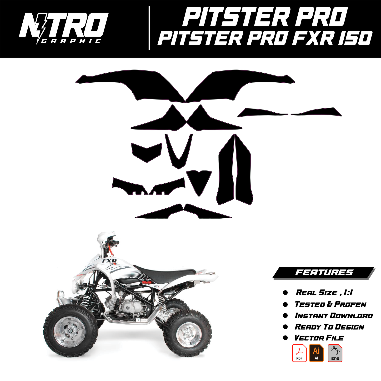TEMPLATE PITSTER PRO FXR 150 QUADS ATV