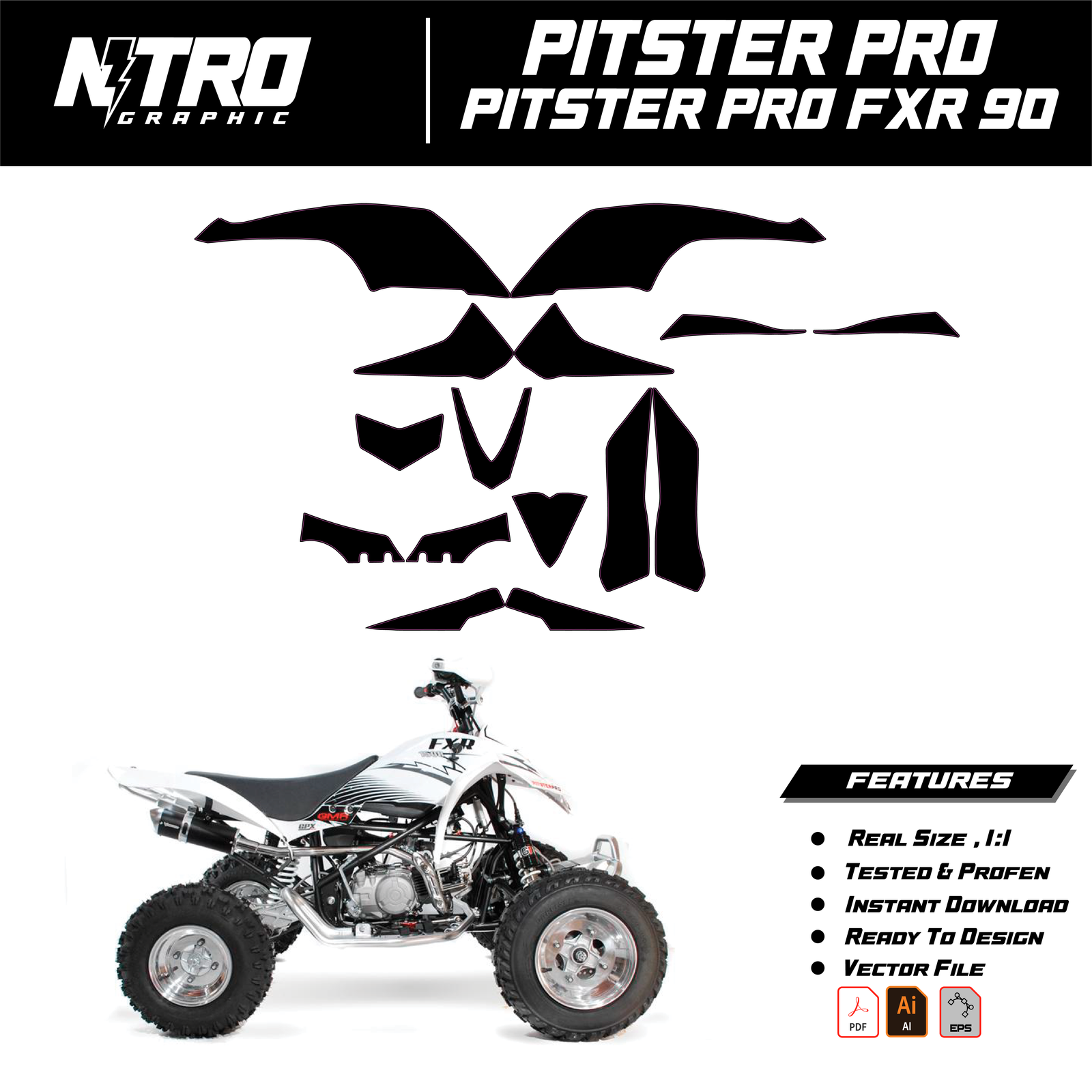 TEMPLATE PITSTER PRO FXR 90 QUADS ATV