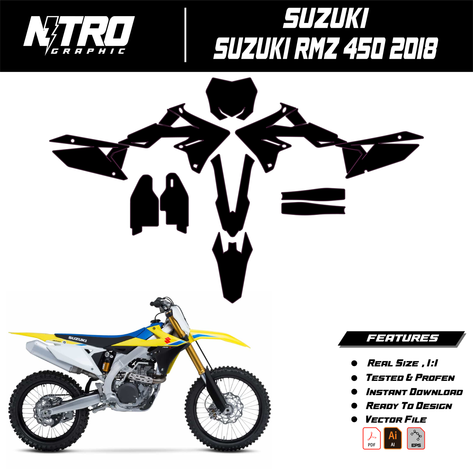TEMPLATE SUZUKI RMZ 450 2018