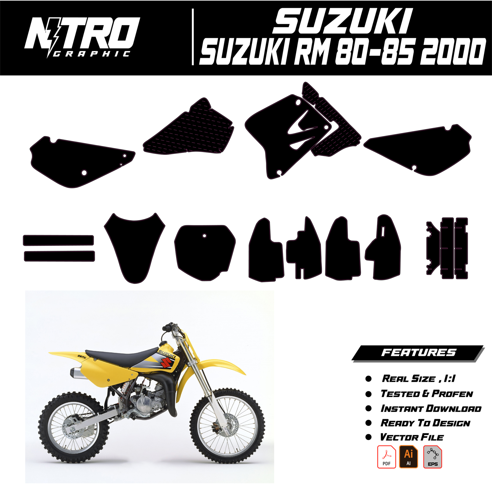 TEMPLATE Suzuki RM 80-85 2000