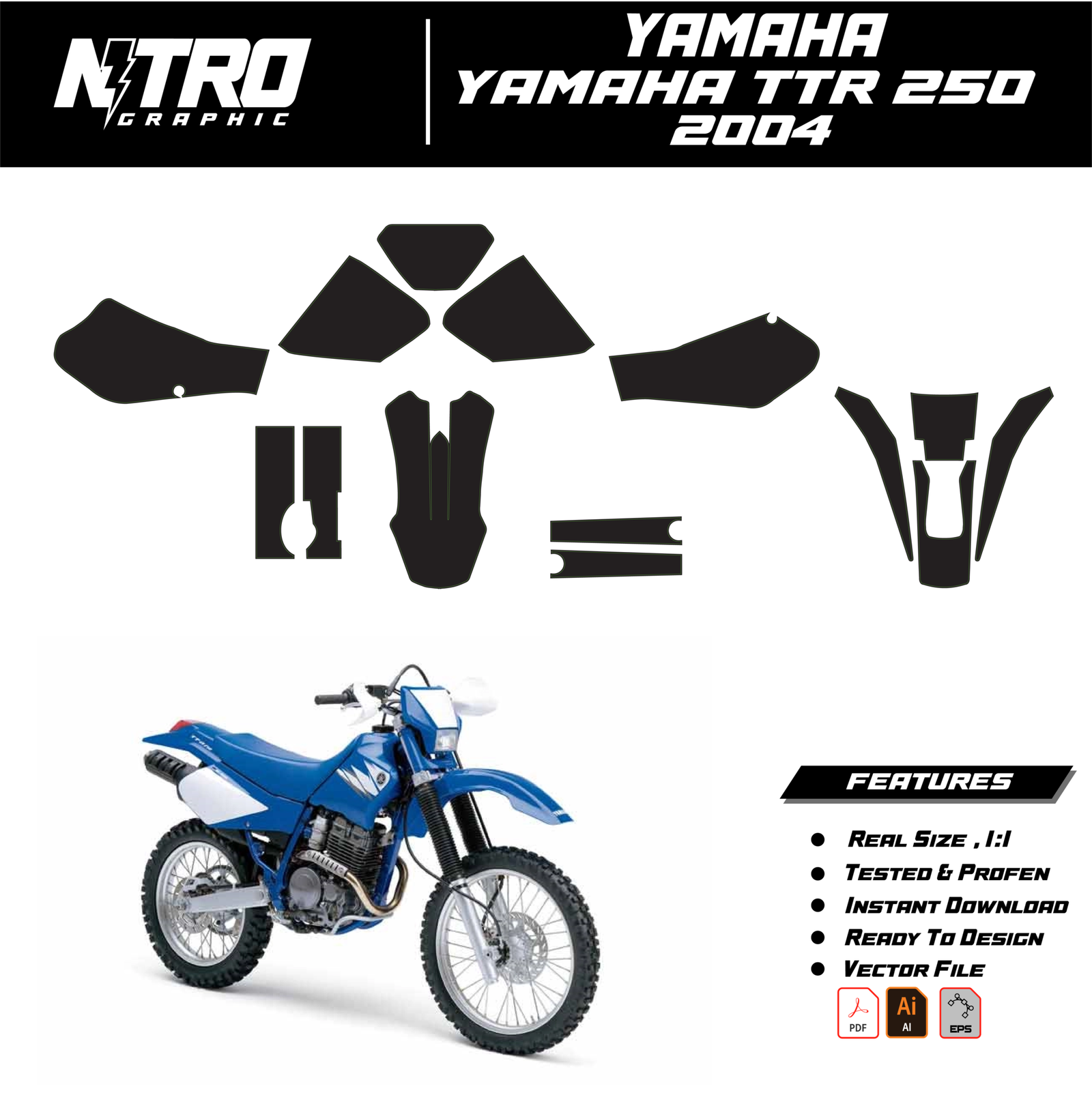 TEMPLATE YAMAHA TTR 250 2004