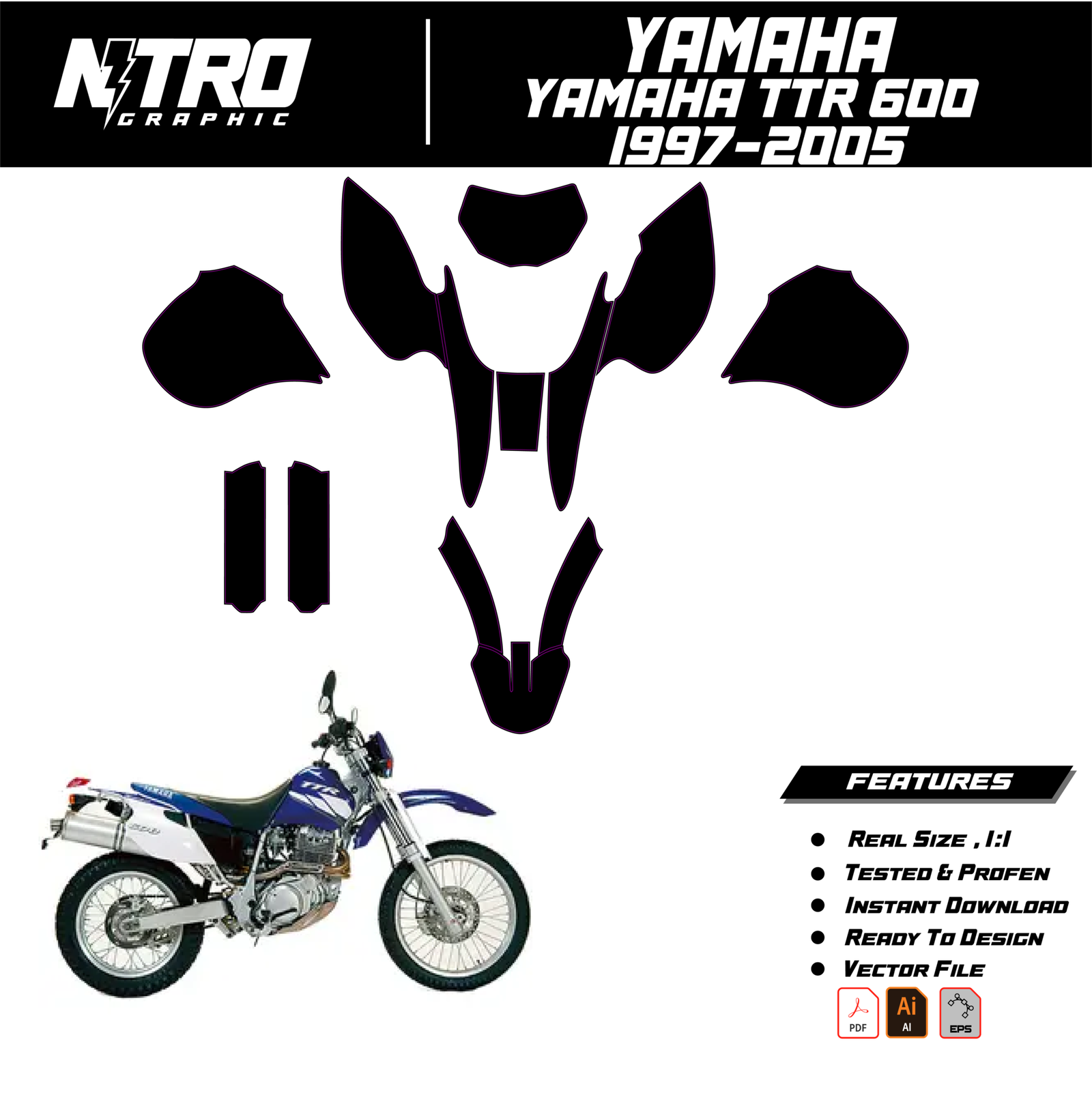 TEMPLATE Yamaha TTR 600 1997-2005