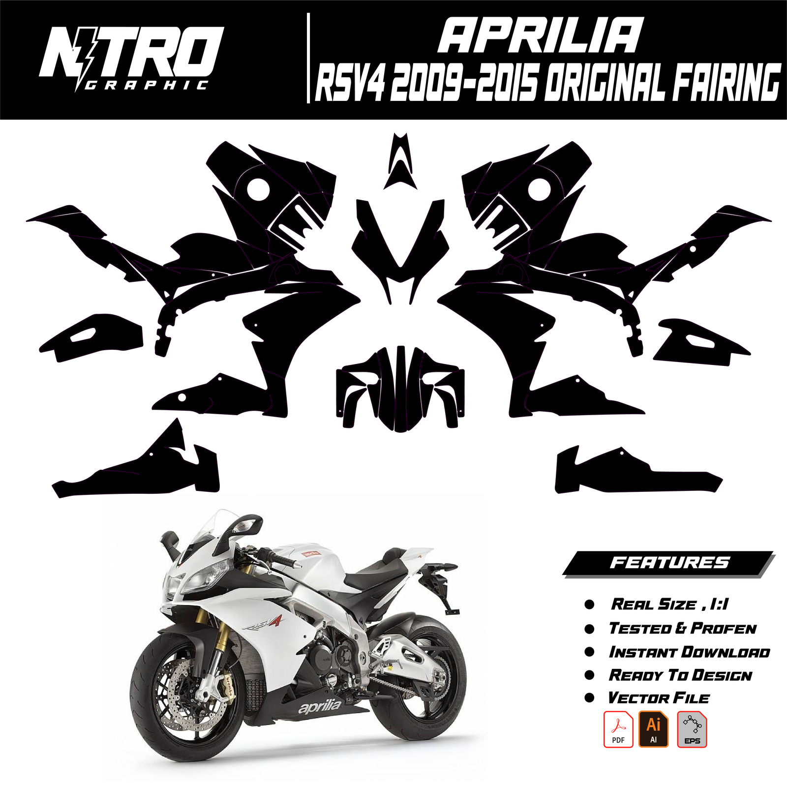 APRILIA RSV4 2009-2015 ORIGINAL FAIRING